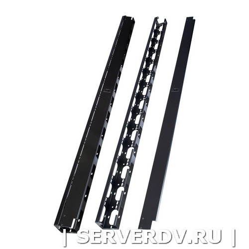Вертикальный кабельный организатор (пара) 47U для шкафов шириной 800мм, черный (DR-442351), Datarex