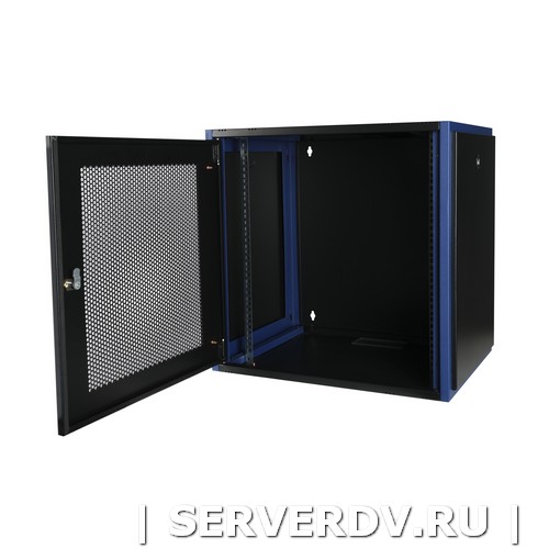 Шкаф настенный, телекоммуникационный 19", 12U 600х450, дверь перфорация, черный (DR-620211), Datarex