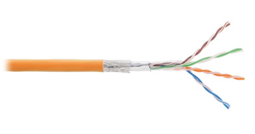 Кабель NIKOLAN SF/UTP 4 пары, Кат.5e (Класс D), тест по ISO/IEC, 100МГц, одножильный, BC (чистая медь), 24AWG (0,511мм), внутренний, LSZH нг(А)-HFLTx,