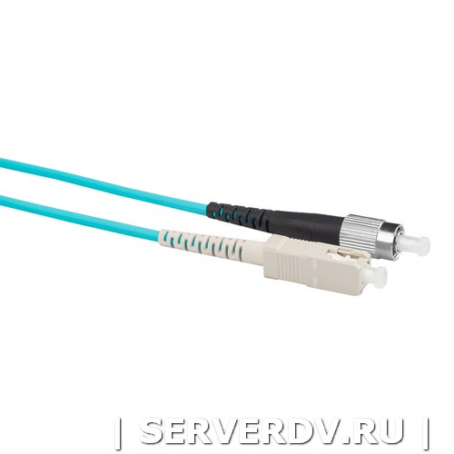 Шнур оптический коммутационный (патч-корд), SC-FC, симплекс (simplex), OM3, нг(А)-HF, бирюзовый (аква), 7,0 м (DR-221226), Datarex
