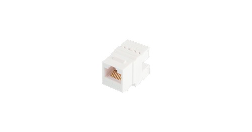 Модуль-вставка NIKOMAX типа Keystone, Кат.5е (Класс D), 100МГц, RJ45/8P8C, 110/KRONE, T568A/B, 180 градусов, неэкранированный, белый - гарантия: 1 год