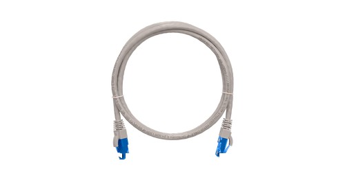 Коммутационный шнур NIKOMAX Slim Line U/UTP 4 пары, Кат.6 (Класс E), 250МГц, 2хRJ45/8P8C, T568B, заливной, с защитой защелки, многожильный, BC (чистая