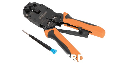 Инструмент NIKOMAX обжимной профессиональный, 3 гнезда, торцевой, с храповиком, совместим с коннекто