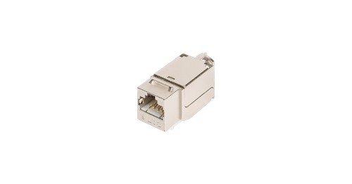 Модуль-вставка NIKOMAX типа Keystone, Кат.6 (Класс E), 250МГц, RJ45/8P8C, FT-TOOL/110/KRONE, T568A/B, полный экран, металлик - гарантия: 5 лет расшире