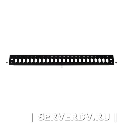 Панель лицевая для выдвижной оптич. полки, 24 SC Simplex/24 LC Duplex, черный (DR-546045), Datarex