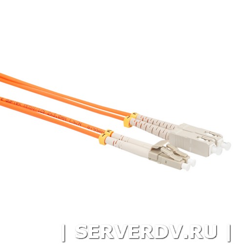 Шнур оптический коммутационный (патч-корд), LC-SC, дуплекс (duplex), OM2, нг(А)-HF, оранжевый, 1,5 м (DR-220152), Datarex