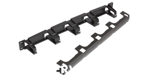 Кабельный органайзер NIKOMAX 19", 1U, глубина колец 70мм, пластиковый, с крышкой, черный