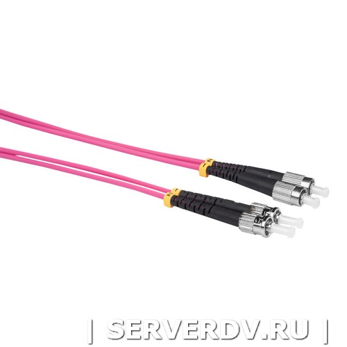 Шнур оптический коммутационный (патч-корд), FC-ST, дуплекс (duplex), OM4, нг(А)-HF, маджента, 2,0 м (DR-222373), Datarex