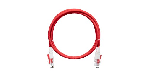Коммутационный шнур NIKOMAX с замком U/UTP 4 пары, Кат.6 (Класс Е), 250МГц, 2хRJ45/8P8C, T568B, многожильный, BC (чистая медь), 24AWG (7х0,195мм), LSZ