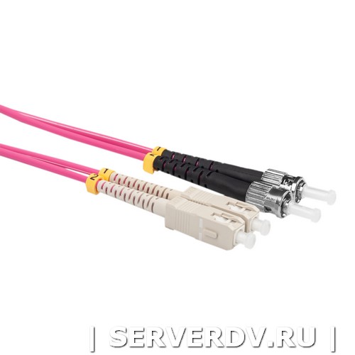 Шнур оптический коммутационный (патч-корд), SC-ST, дуплекс (duplex), OM4, нг(А)-HF, маджента, 0,5 м (DR-221370), Datarex