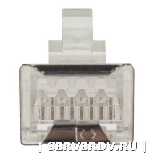 Коннектор (вилка) FTP кат.6 8P8C универсальная, 15U", 3 зубца, упак 100 шт (DR-3005), Datarex