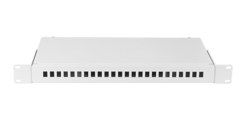 Оптический кросс NIKOMAX 19" Essential Line, 1U, до 24 SC портов или 48 LC портов, стальной, серый, неукомплектованный