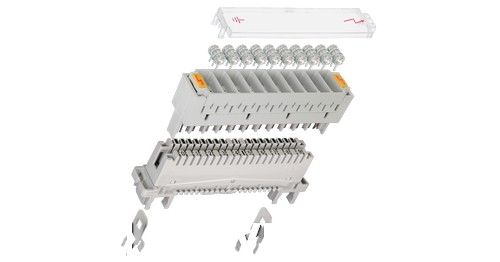 Магазин защиты плинтов по напряжению NIKOMAX, на 10 пар, используется с трехконтактными разрядниками