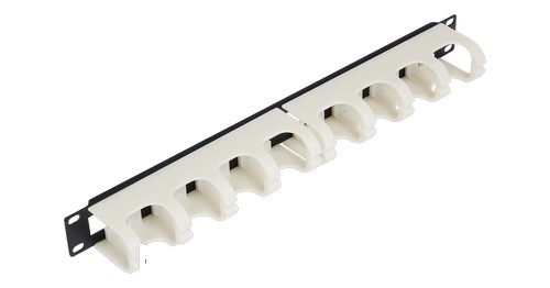 Кабельный органайзер NIKOMAX 19", 1U, глубина колец 48мм, для 110 кроссов, металлический, с пластико