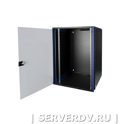 Шкаф настенный, телекоммуникационный 19", 18U 600х600, дверь стекло, черный (DR-600421), Datarex