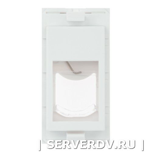 Адаптер Mosaic 22,5х45 мм со шторкой для модуля Keystone, 1 порт (модуль), белый (DR-5302), Datarex