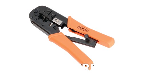 Инструмент NIKOMAX обжимной, 2 гнезда, с храповиком, совместим с коннекторами: RJ45/8P8C, RJ12/6P6C,