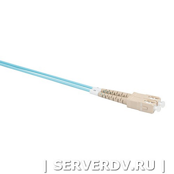 Шнур оптический коммутационный (патч-корд), SC-SC, дуплекс (duplex), OM3, нг(А)-HF, бирюзовый (аква), 10 м (DR-221167), Datarex