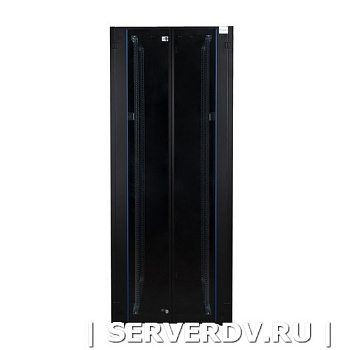 Шкаф напольный, телекоммуникационный 19", 26U 800х800, двойная передняя дверь стекло, двойная задняя металлическая дверь, черный (DR-738221), Datarex