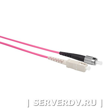 Шнур оптический коммутационный (патч-корд), SC-FC, симплекс (simplex), OM4, нг(А)-HF, маджента, 3,0 м (DR-221234), Datarex
