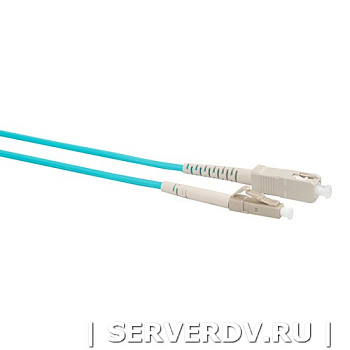 Шнур оптический коммутационный (патч-корд), LC-SC, симплекс (simplex), OM3, нг(А)-HF, бирюзовый (аква), 7,0 м (DR-220126), Datarex