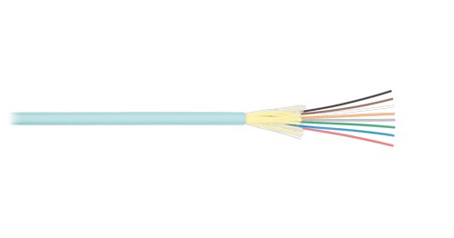 Кабель NIKOLAN волоконно-оптический, 2 волокна, многомодовый 50/125мкм, стандарта ОМ3, внутренний, распределительный, с плотным буфером, LSZH нг(A)-HF