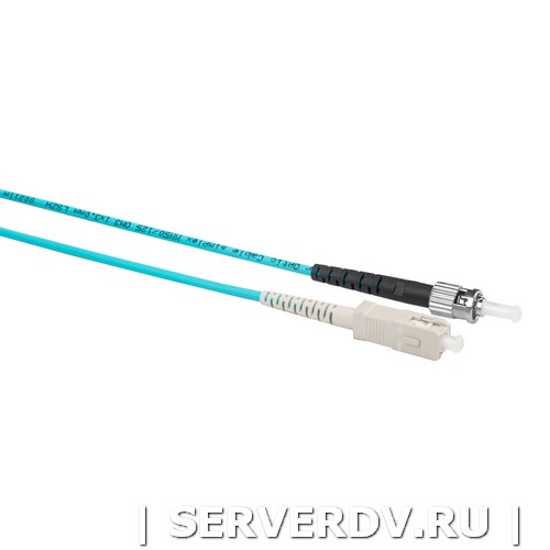 Шнур оптический коммутационный (патч-корд), SC-ST, симплекс (simplex), OM3, нг(А)-HF, бирюзовый (аква), 0,5 м (DR-221320), Datarex