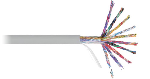 Кабель NIKOLAN U/UTP 50 пар, Кат.5 (Класс D), 100МГц, одножильный, BC (чистая медь), 24AWG (0,50мм),