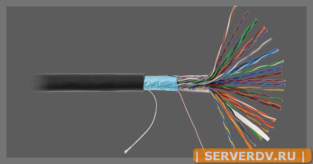 Кабель NETLAN F/UTP 25 пар, Кат.5 (Класс D), 100МГц, одножильный, BC (чистая медь), внешний, PE до -40C, черный, 305м
