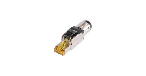 Коннектор NIKOMAX RJ45/8P8C под витую пару, Кат.8 (Класс I), 2000МГц, покрытие 50мкд, T568B, самозажимной, полный экран, металлик