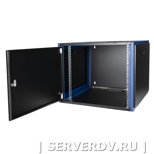 Шкаф настенный, телекоммуникационный 19", 9U 600х600, дверь металл, черный (DR-610121), Datarex