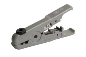 Инструмент NETLAN универсальный, для зачистки и обрезки плоских и круглых кабелей (до 9мм) с жилами из мягких металлов (не для стали), с колесом регул