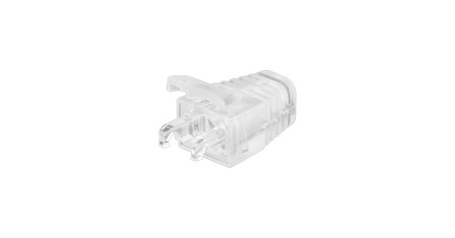 Защитный колпачок NIKOMAX для экран. коннекторов  RJ45 кат. 5е, под кабели диаметром 6,5мм, с защитой защелки, прозрачный, уп-ка 100шт.