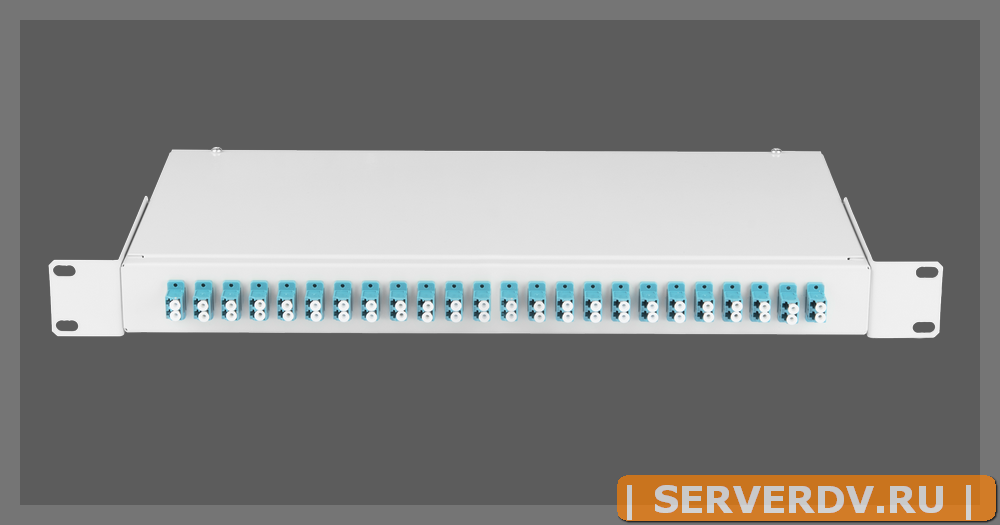 Оптический кросс NIKOMAX 19" Essential Line, 1U, укомплектованный на 48 портов LC/UPC (24 двойных LC/UPC адаптера), SM 9/125 OS2, стальной, серый, в к