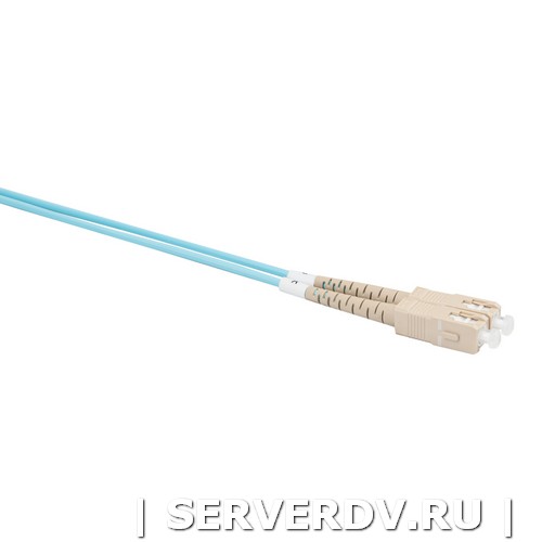 Шнур оптический коммутационный (патч-корд), SC-SC, дуплекс (duplex), OM3, нг(А)-HF, бирюзовый (аква), 5,0 м (DR-221165), Datarex
