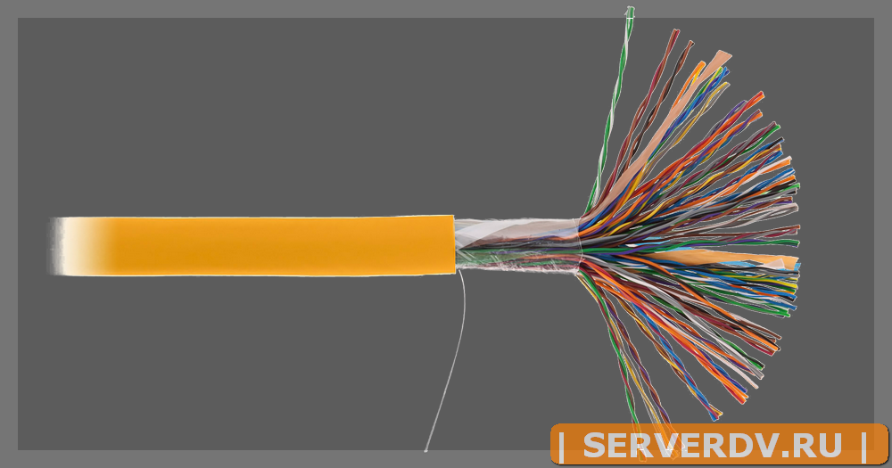 Кабель NETLAN U/UTP 50 пар, Кат.5 (Класс D), 100МГц, одножильный, BC (чистая медь), внутренний, LSZH нг(B)-HF, оранжевый, 305м