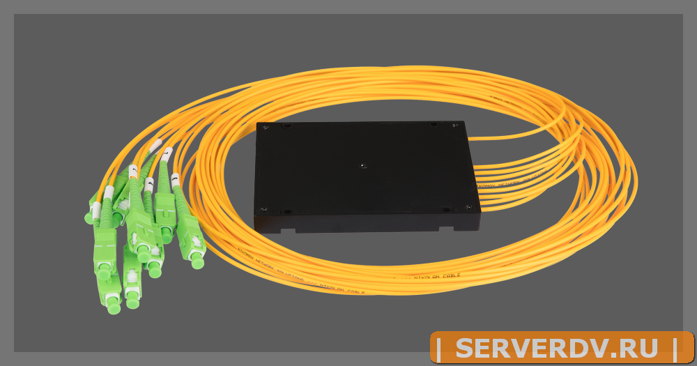 Сплиттер планарный NIKOMAX 1x8, одномодовый 9/125мкм, стандарта G657.A1, SC/APC, стандартный корпус, с равным коэффициентом деления, 2 мм