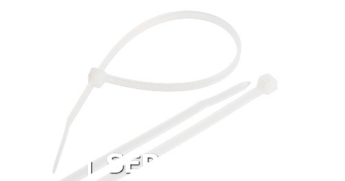 Стяжка NIKOMAX нейлоновая неоткрывающаяся, 200х2,5мм, белая, уп-ка 100шт.