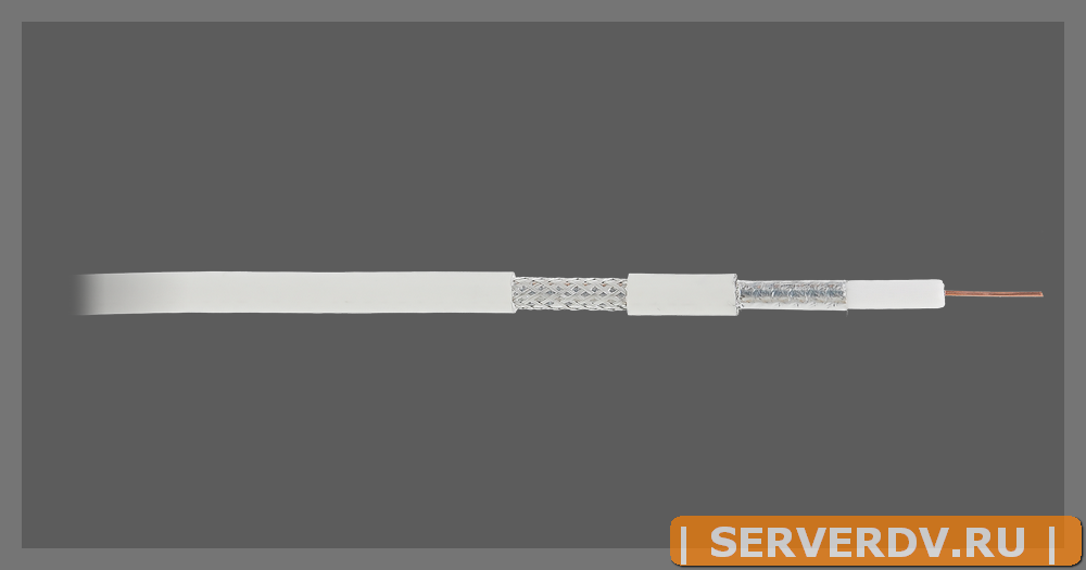 Кабель ULAN коаксиальный, RG-6 (75 Ом), одножильный, CCS (омедненная сталь), внутренний, PVC нг(A), белый, 305м