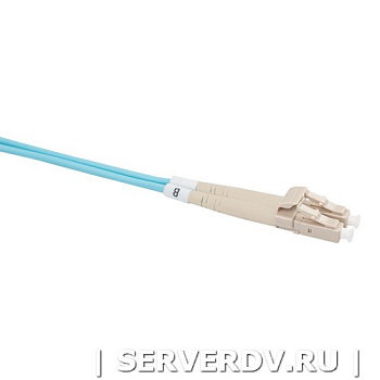 Шнур оптический коммутационный (патч-корд), LC-LC, дуплекс (duplex), OM3, нг(А)-HF, бирюзовый (аква), 20 м (DR-220069), Datarex