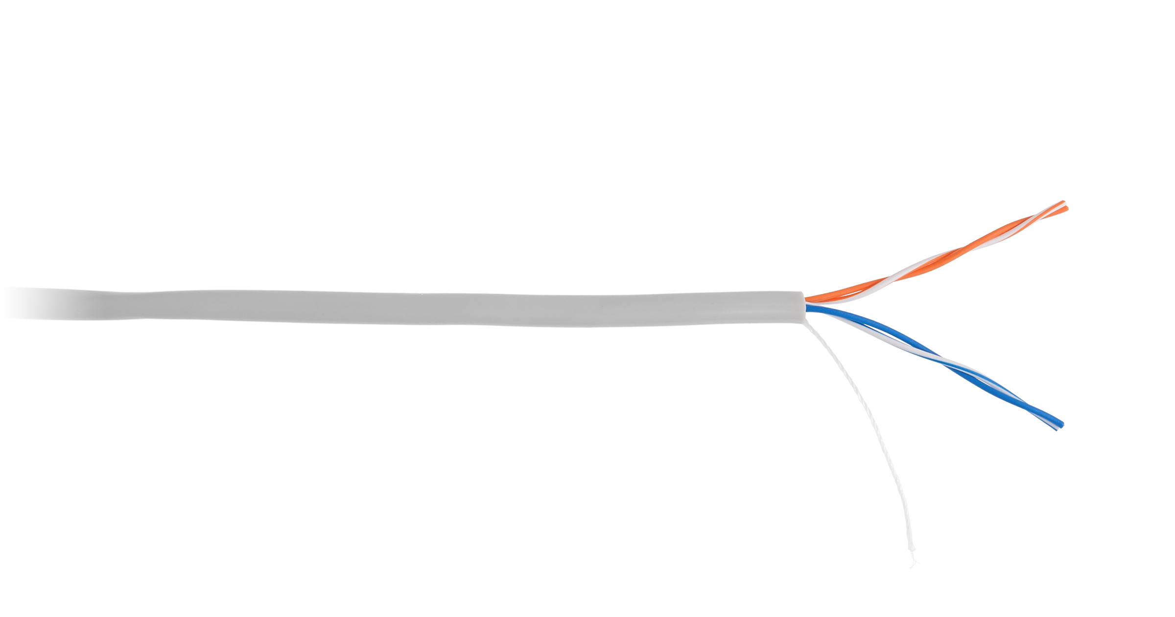 Кабель NETLAN U/UTP 2 пары, Кат.5 (Класс D), 100МГц, одножильный, BC (чистая медь), внутренний, PVC нг(B), серый, 500м