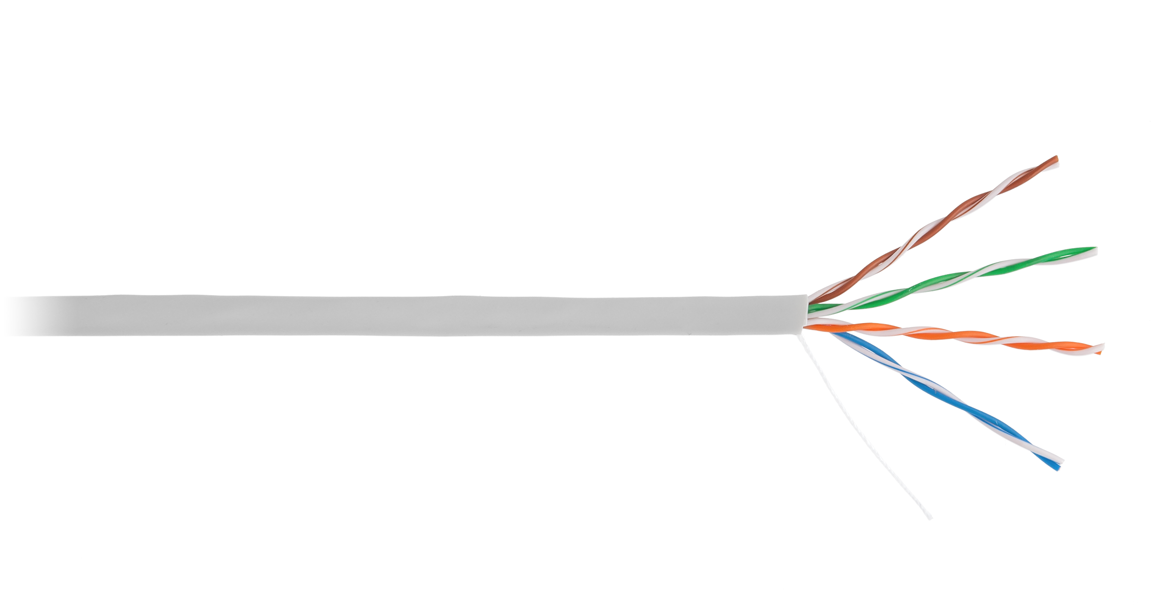 Кабель NETLAN U/UTP 4 пары, Кат.5e (Класс D), 100МГц, одножильный, BC (чистая медь), внутренний, PVC нг(B), синий, 305м