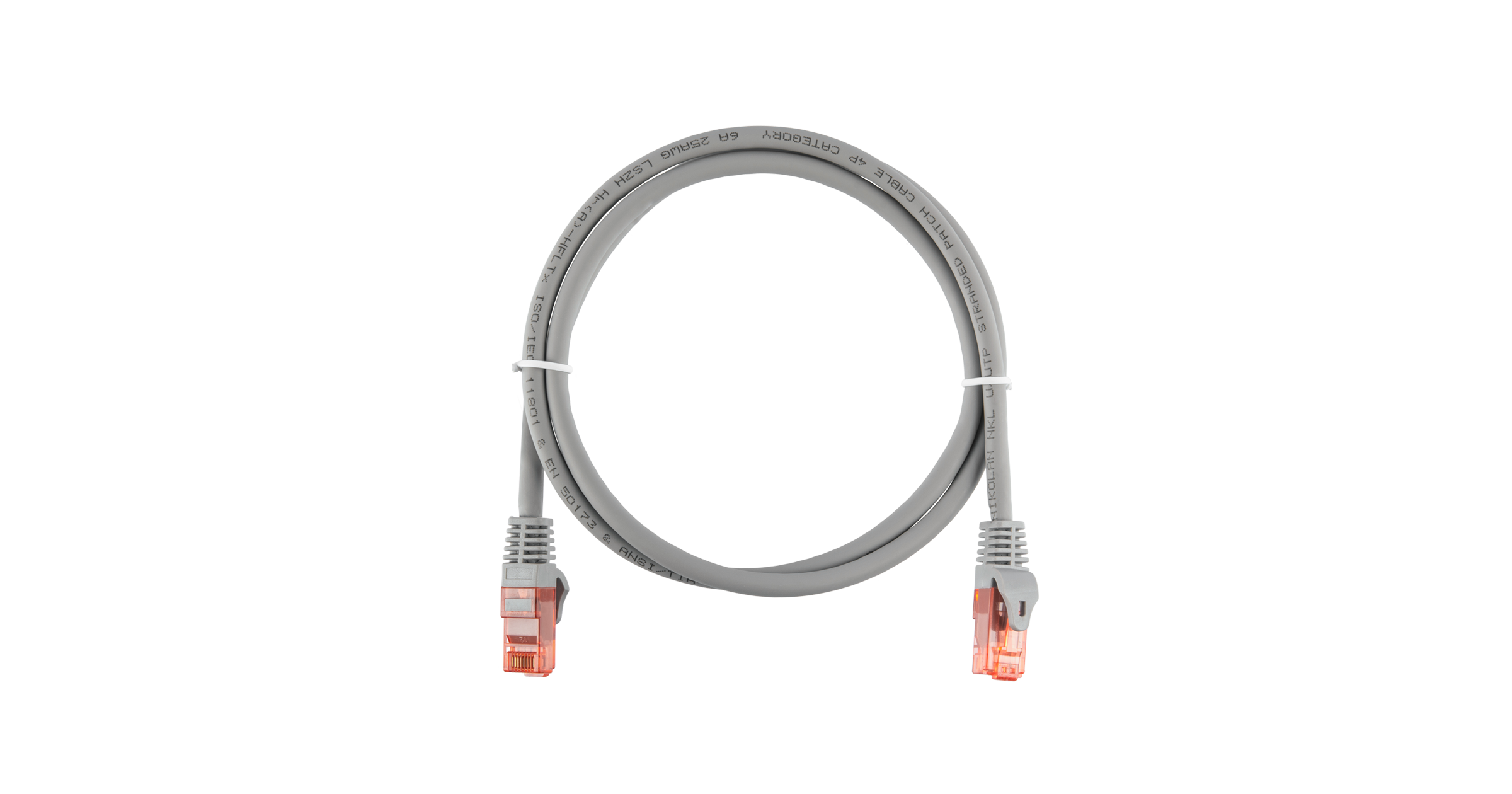 Коммутационный шнур NIKOMAX U/UTP 4 пары, Кат.6a (Класс Ea), 500МГц, 2хRJ45/8P8C, T568B, заливной, с защитой защелки, многожильный, BC (чистая медь), 