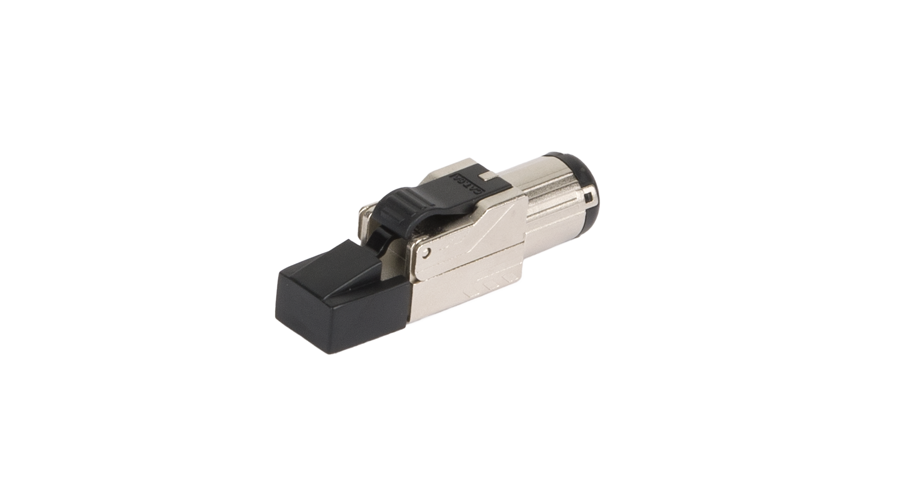 Полевой коннектор RJ45/8P8C NIKOMAX серии Premium, Кат.8 (Класс I), 2000МГц, покрытие 50мкд, универсальные ножи, T568B, самозажимной, компактный, полный экран, металлик
