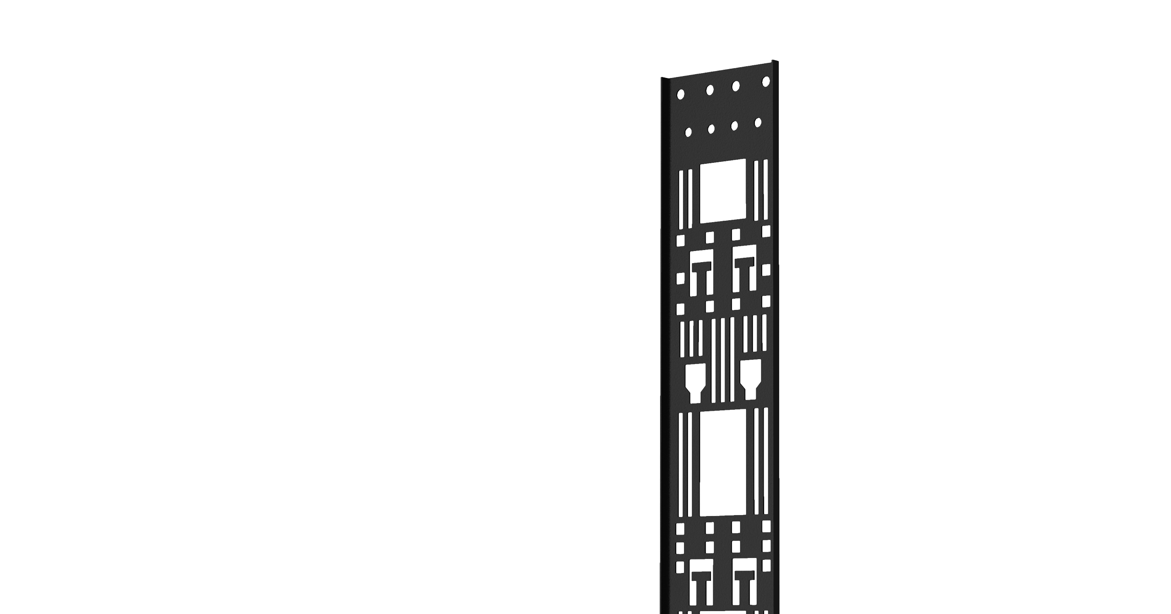 Лоток Zero-Unit для крепления аксессуаров с крепежом, 47U черный.