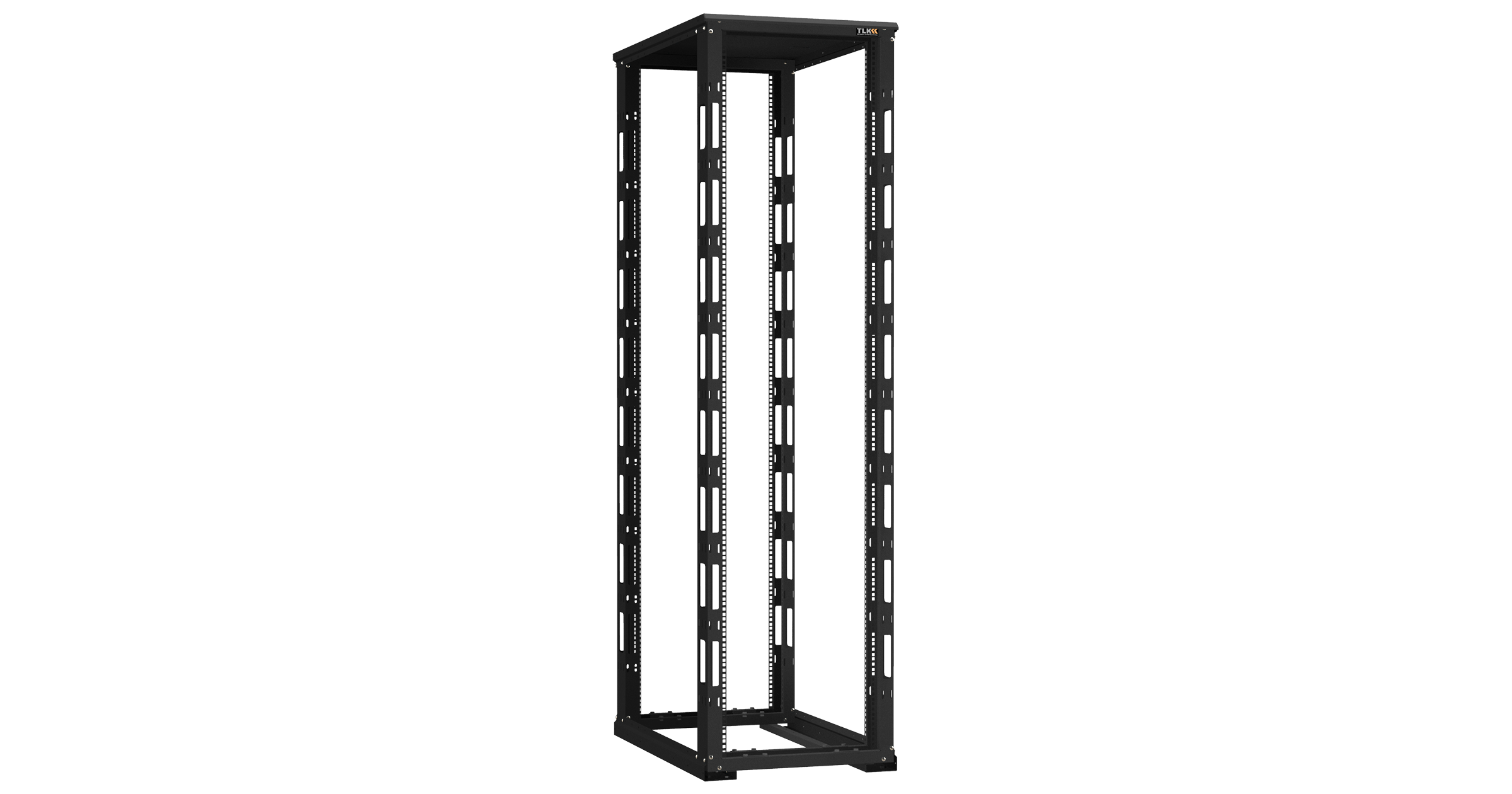 Монтажная стойка двухрамная с разборной рамой 19", 47U, Ш600xВ2217xГ1000мм, с крышей, в разобранном виде, черный